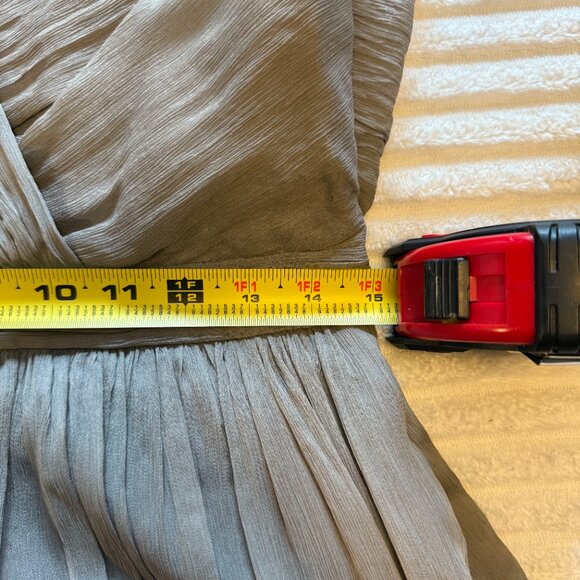 J.Crew Gray Silk Chiffon Mirabelle Dress Dress Size 10 - Picture 8 of 8